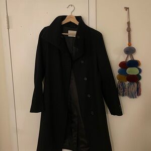 Aritzia Women's Black Wool Coat
